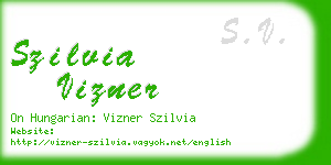 szilvia vizner business card